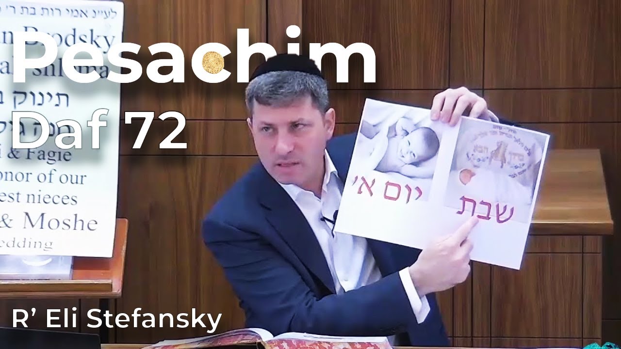 Daf Yomi Pesachim Daf 72 by R’ Eli Stefansky