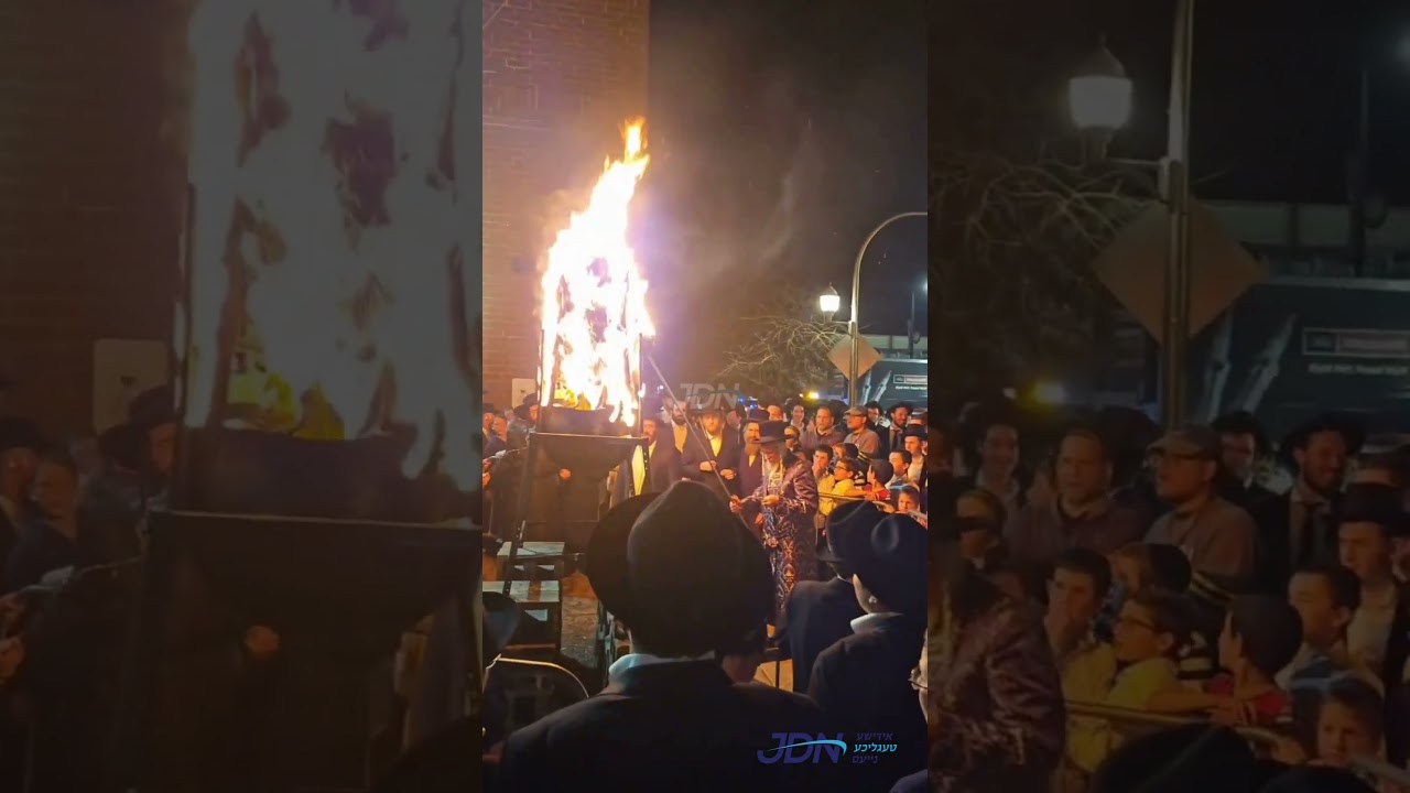 האדמו"ר מקאסאן ביים הדלקה ל"ג בעומר, אין טשיקאגו