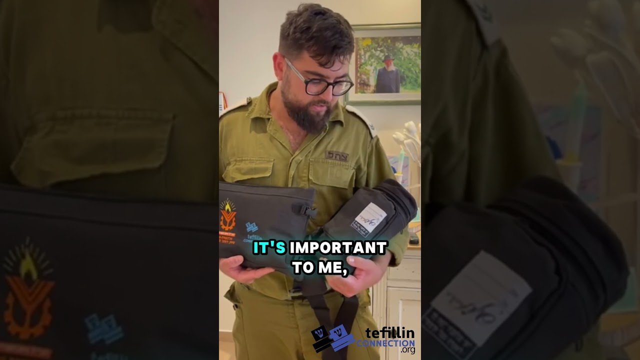 Omry receives his tefillin Before being Deployed to Lebanon