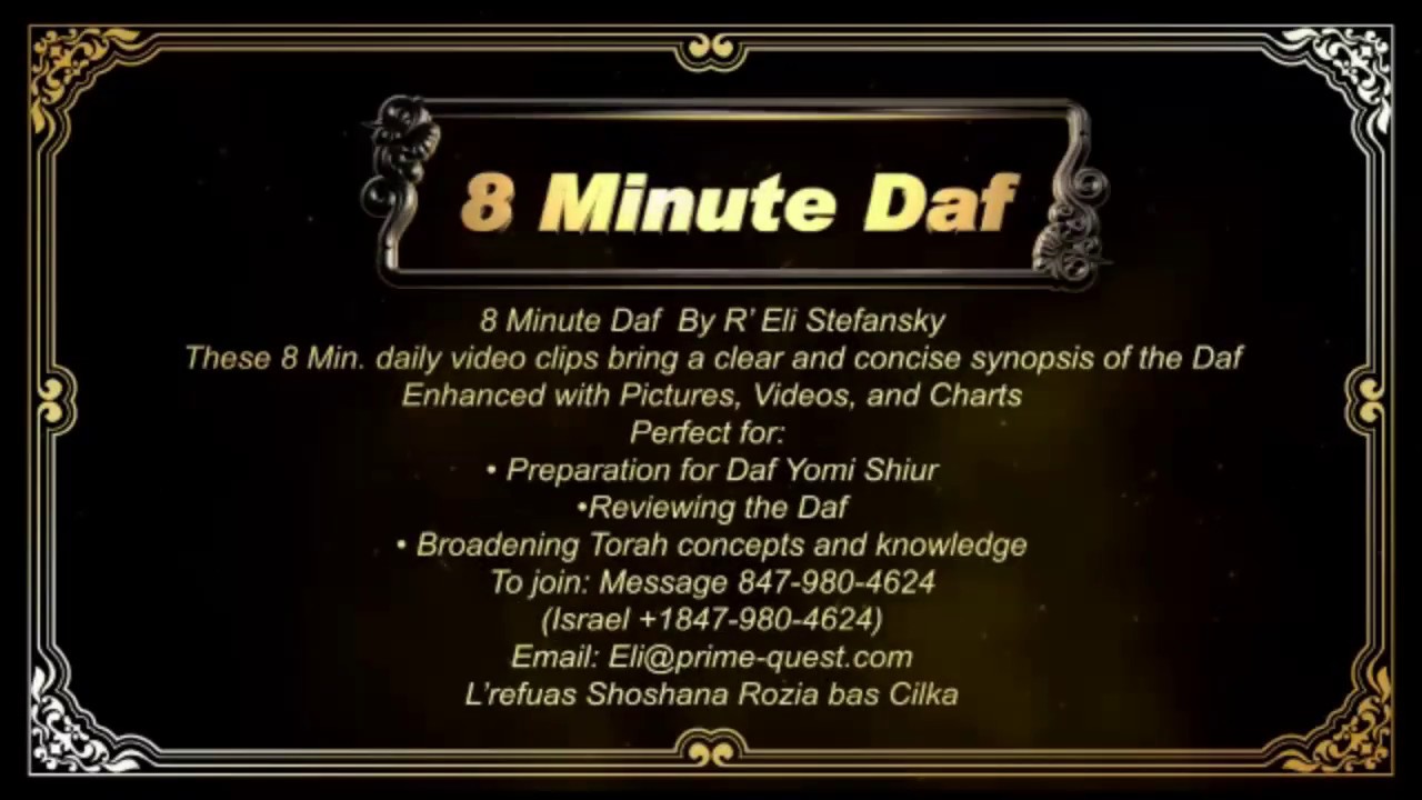 8 Min Daf - Bechoros Daf 48 by R’ Eli Stefansky