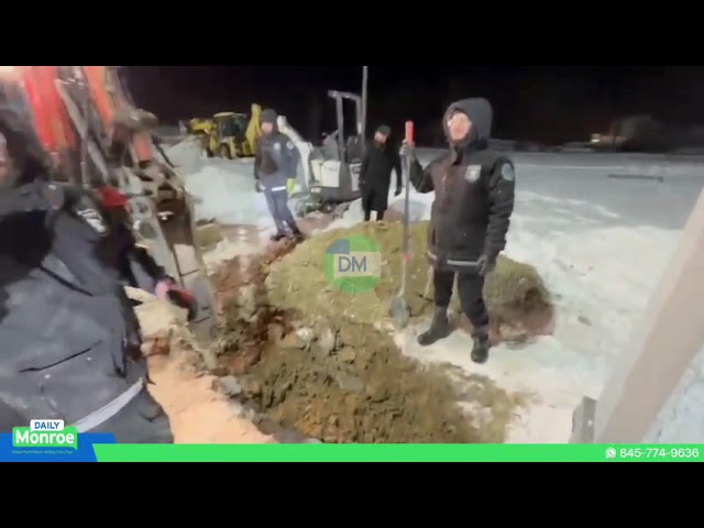 Chaveirim respond to the Beis Hachaim where the ground was frozen to help dig a grave for burial.