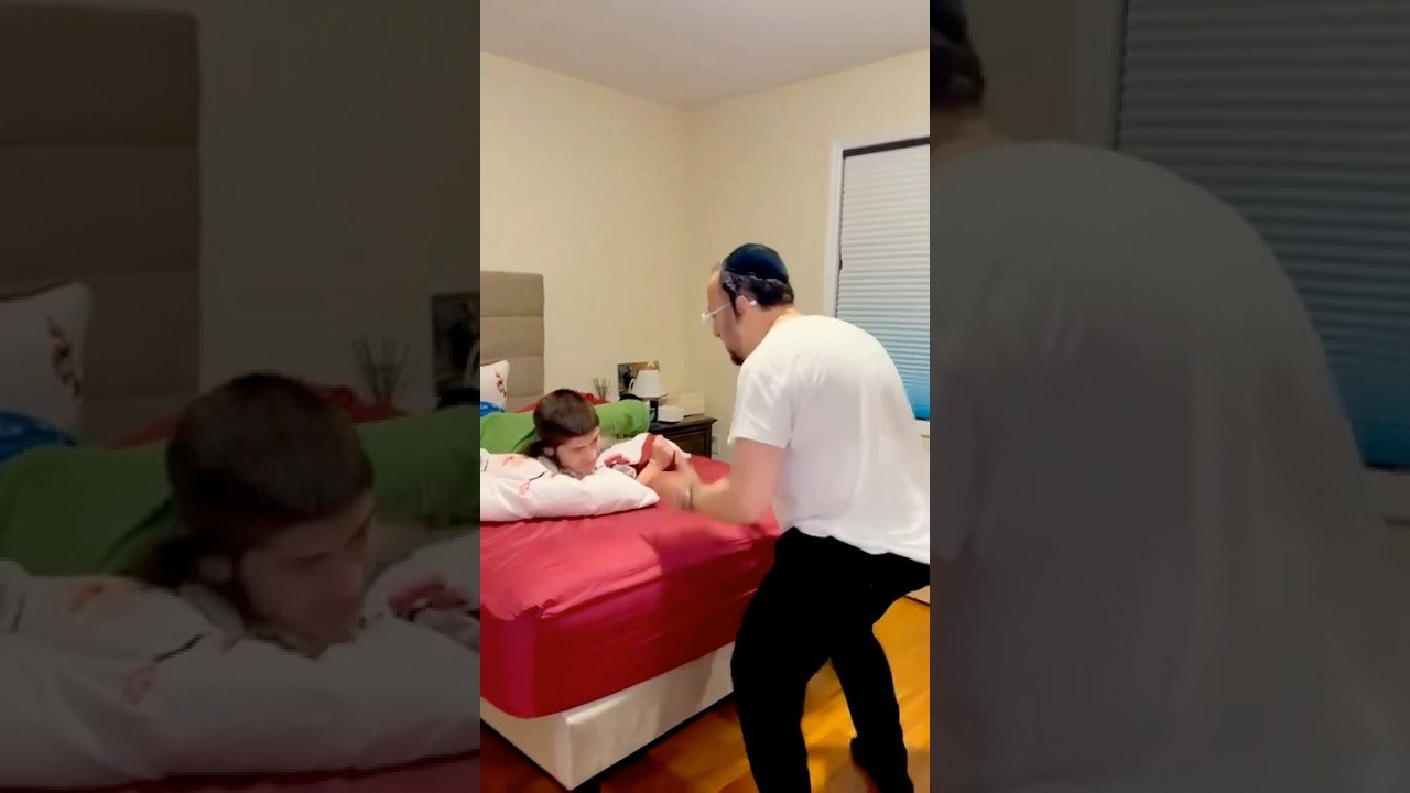 Lipa Schmeltzer waking up his son Shimmy the morning after his son Moshe Yossi had a Baby Girl!