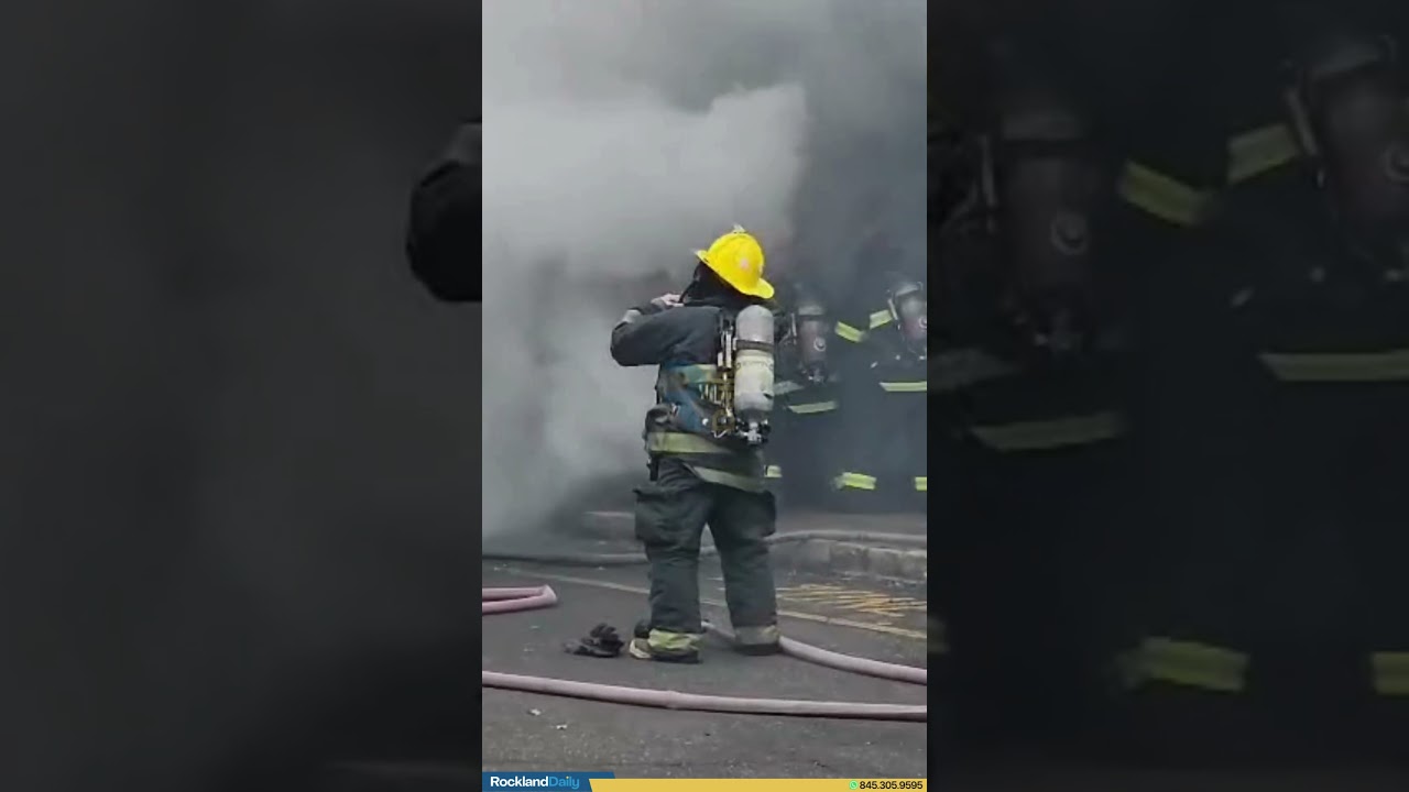 Poland Spring Delivery Truck is Engulfed in Flames in Front of 7-11