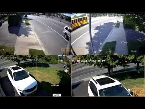 Driver blows right passed school bus with lights out