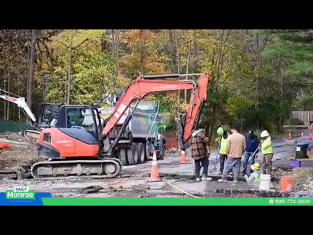 Ongoing project to widen the road for the 208 and Pine Hill Road