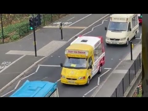 funeral of a longtime ice cream truck driver with lots of ice cream trucks