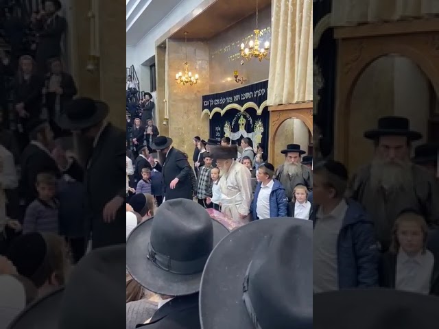 Toldos Aharon Rebbe Dances With Orphans At A Chanukah Event For Them
