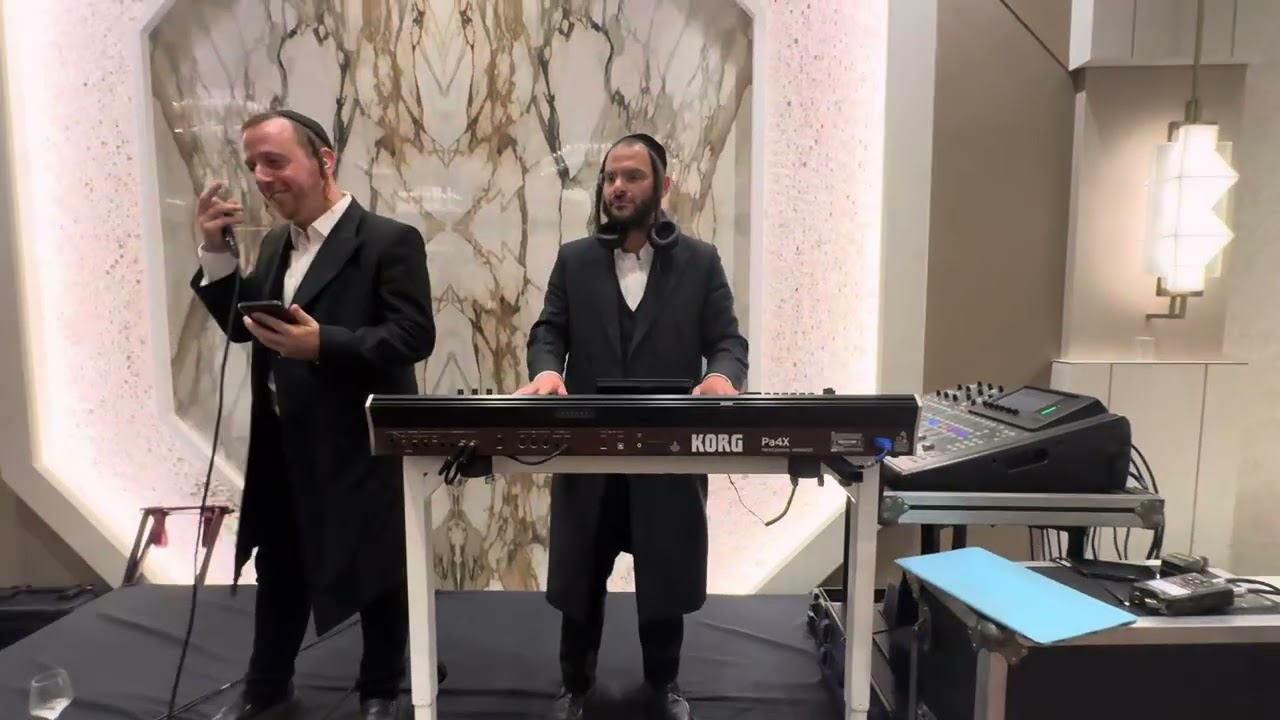 Yoley Fischer on the keys & Sruly Green @ David Weiss & Berger