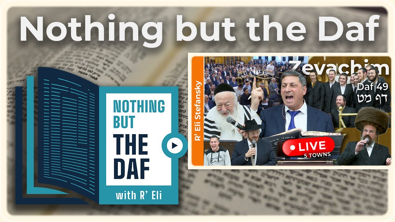 CHAZARAH - Zevachim Daf 49 | "Nothing but the Daf" with R' Eli Stefansky