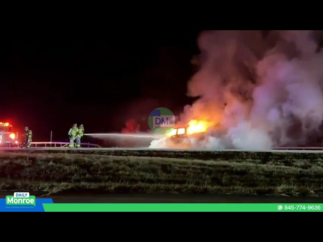Vehicle Fire Motze Shabbos on Route 6