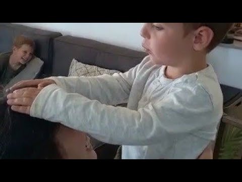 Jewish Boy Giving A Blessing For An Israeli Soldier Before Going Back On Duty