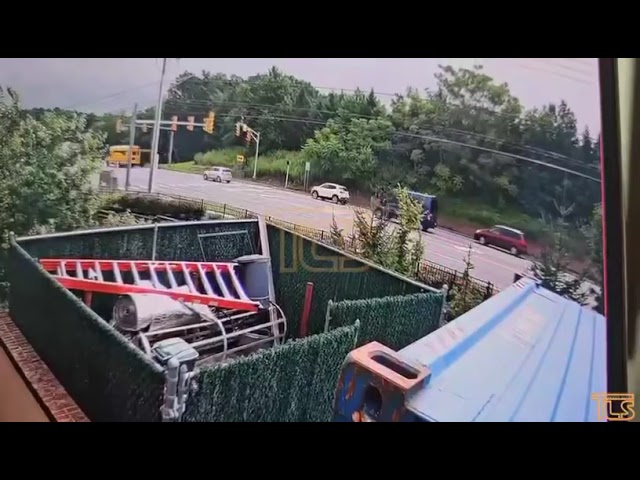 Surveillance video of accident with suspect who fled