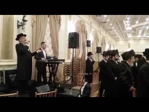 Michoel schnitzler rocking the first dance at a recent wedding in Monsey with Moshe Kestenbaum!
