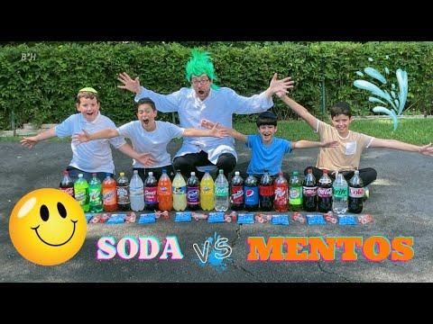Science Experiments for kids Soda & Mentos with Dr. Shnitzel's Wacky Science part 1