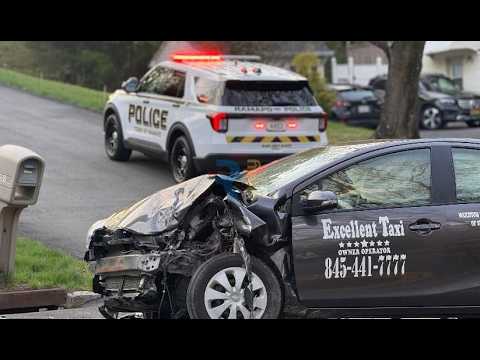 Three vehicles were involved, including one that struck a utility pole