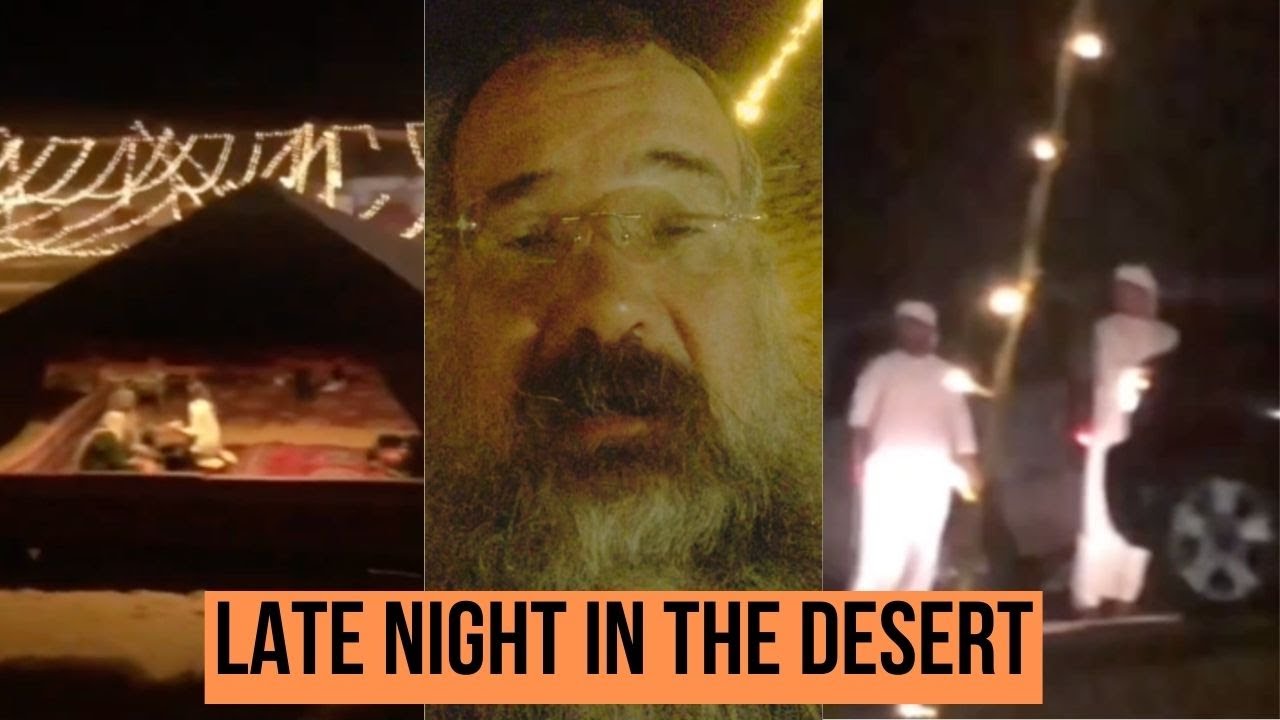 Night drive in the desert