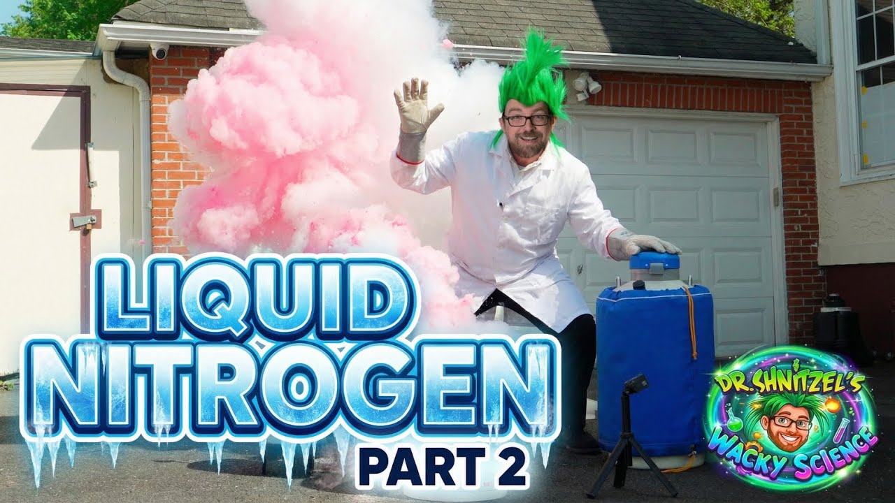 Science Experiments for kids Liquid Nitrogen part 2 with Dr. Shnitzel's Wacky Science