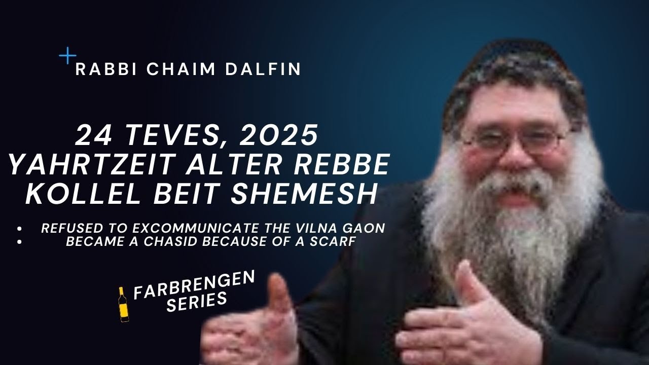 Alter Rebbe refused to excommunicate the Vilna Gaon, He became a Chasid bc of a scarf- RC Dalfin