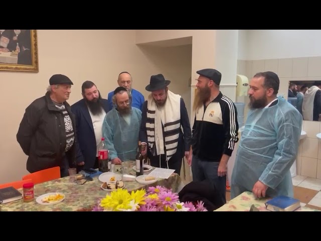 Ukrainian Jewish Men Get Bris In Honor Of Zvi Kogan, part 1