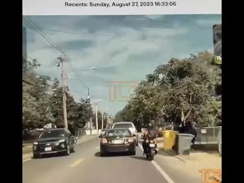 Dashcam captures single vehicle motorcycle accident in Lakewood