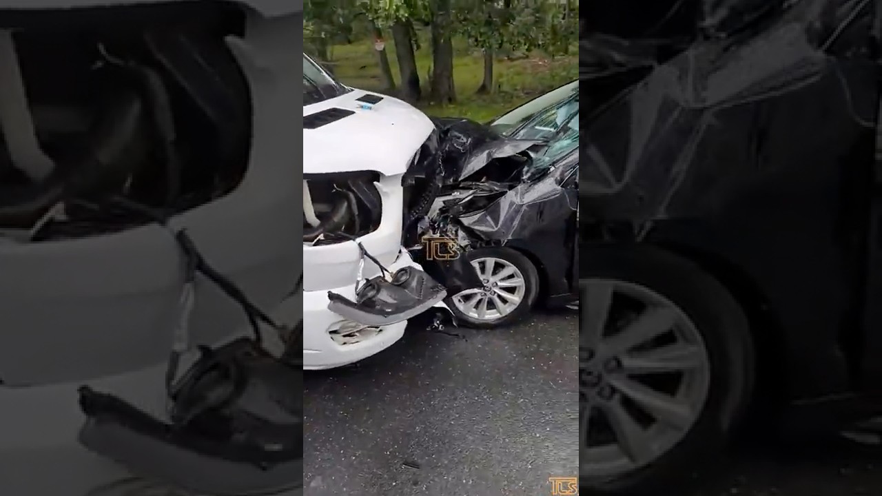 Multi-vehicle head-on accident