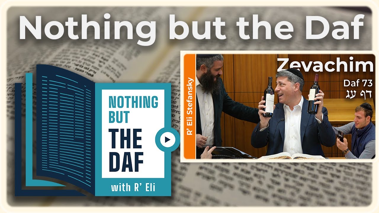 CHAZARAH - Zevachim Daf 73 | "Nothing but the Daf" with R' Eli Stefansky