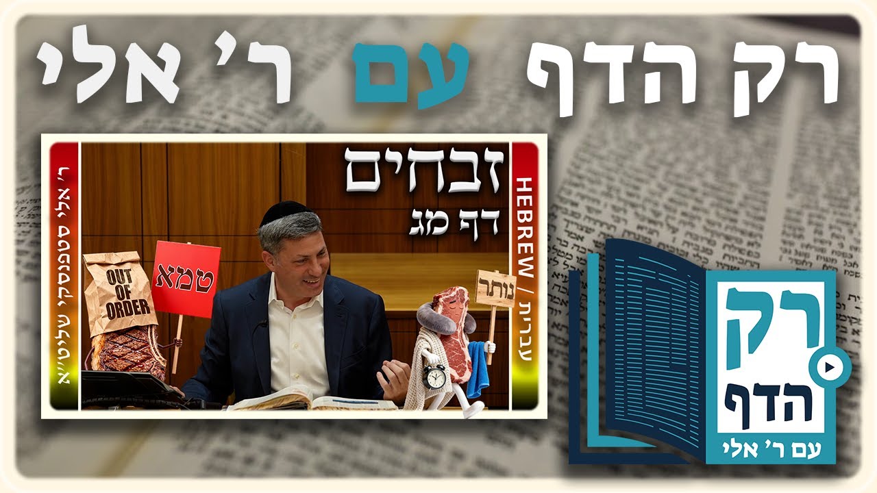 חזרה - זבחים דף מג | "רק הדף" עם ר' אלי סטפנסקי