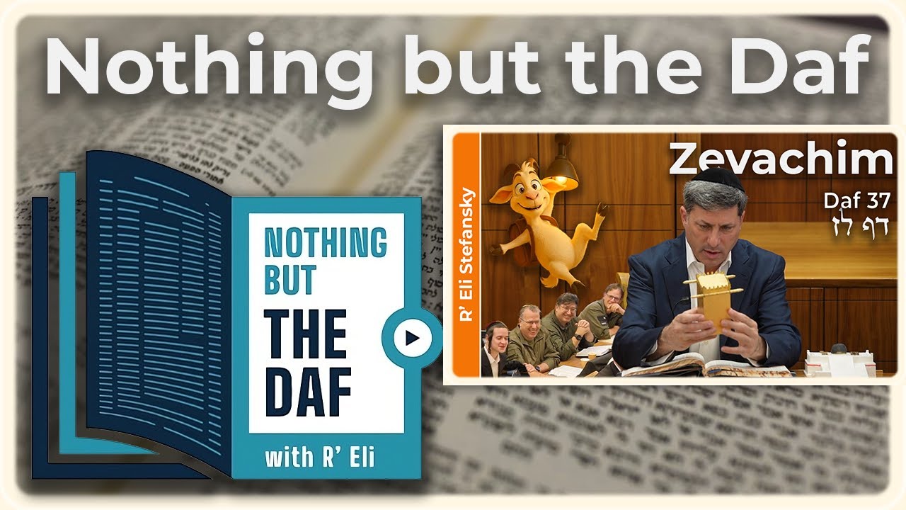 CHAZARAH - Zevachim Daf 37 | "Nothing but the Daf" with R' Eli Stefansky