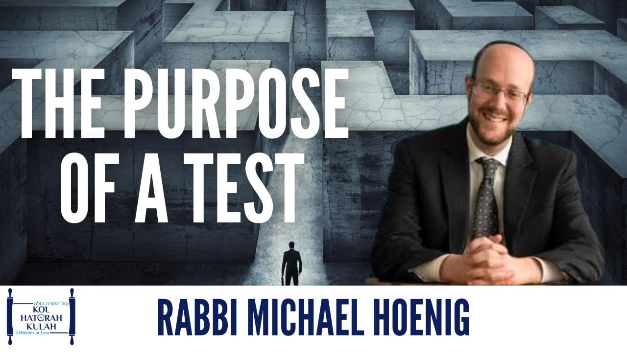 The Purpose of a Test - Rabbi Michael Hoenig