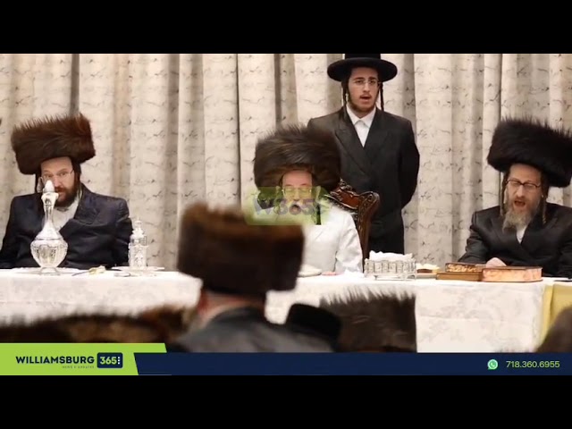 The Skulen Williamsburg Rebbe In Bloomingburg last night at the Motzei Shabbos Nachmi event.