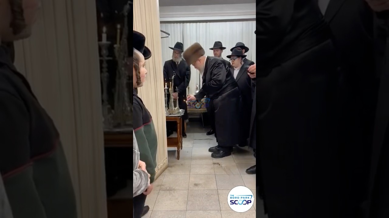 5th Night Chanukah 2024 With Skver Boro Park Rebbe | האדמו”ר מסקווירא בורו פארק בהדלקת נר חנוכה
