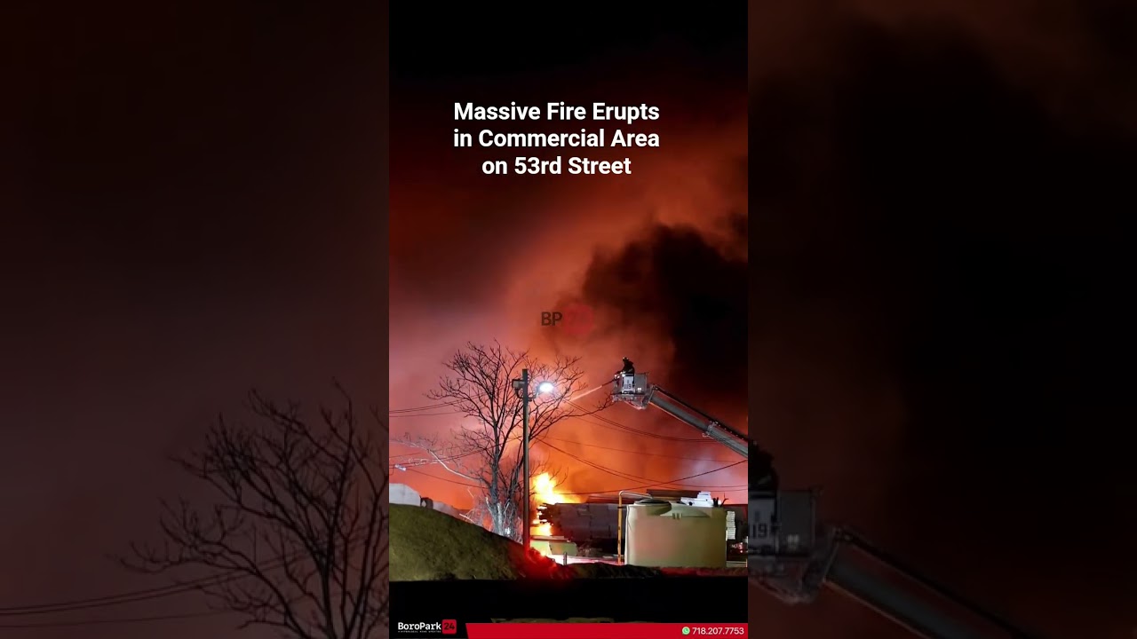 Massive Fire Erupts in Commercial Area on 53rd Street