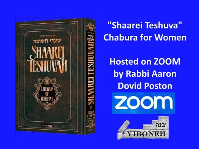 Atonement for the Sins of Our Forefathers Shaarei Teshuva 1:39 & 40 with Rabbi Aaron Dovid Poston