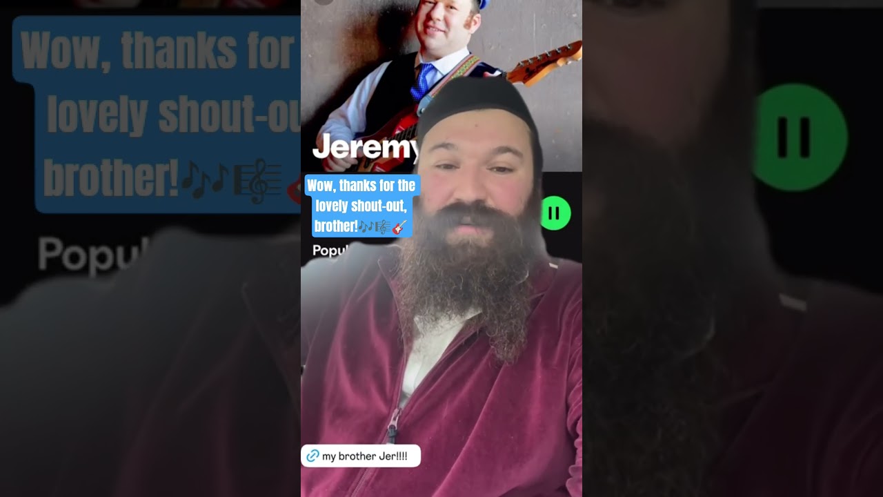 Wow, thanks for the lovely shout-out, brother!🎶🎼 🎸 #zusha @zusha @jeremyashermusic