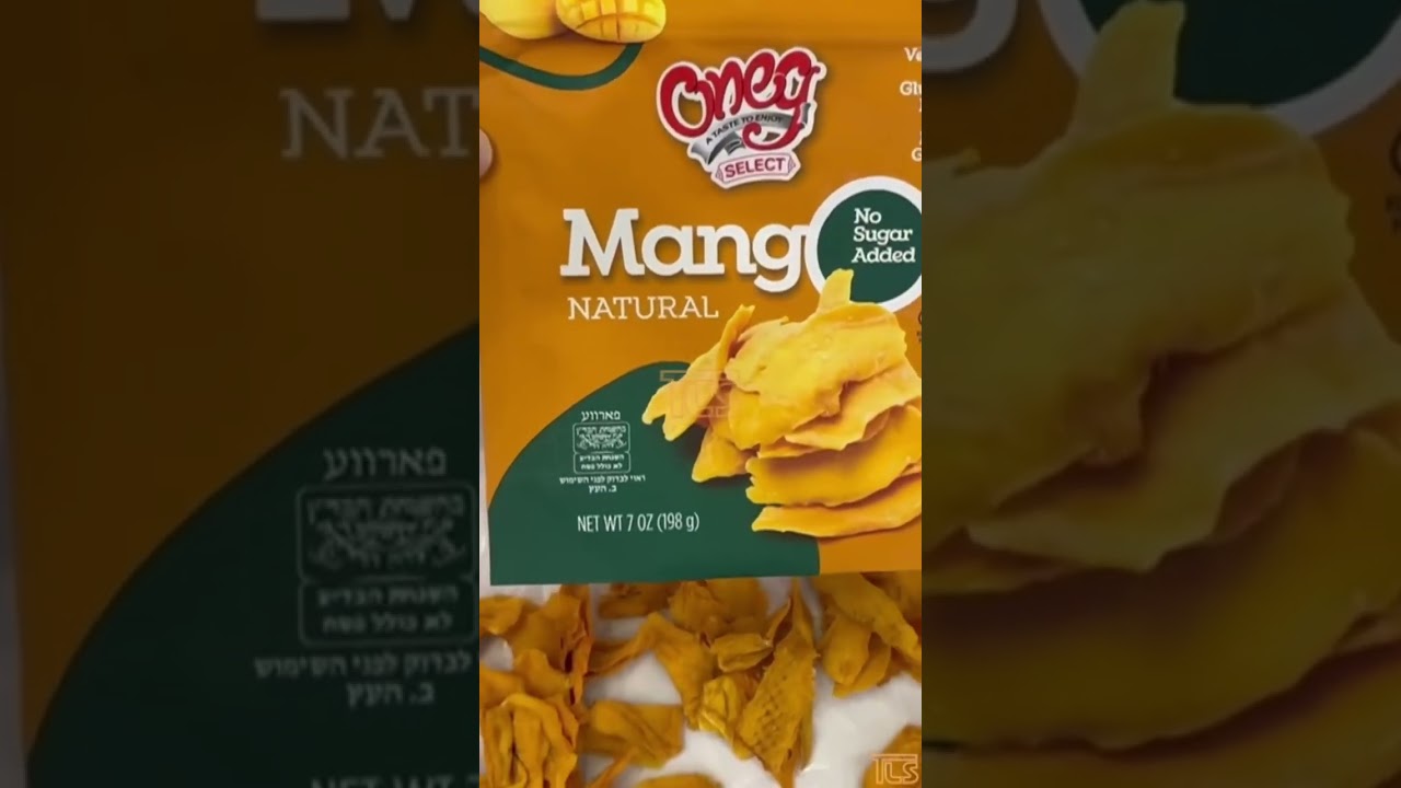 Dried mango infested with worms