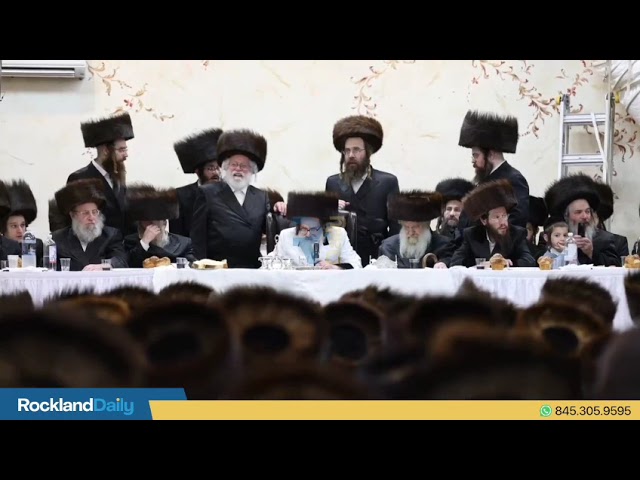 The Skulen Rebbe from Monsey at the Motze Shabbos Nachmi event.