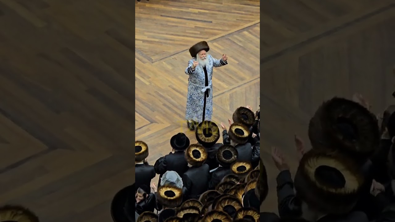 Bobover Rebbe Dances Mitzvah Tantz At His Einikel's Wedding Sivan 5785
