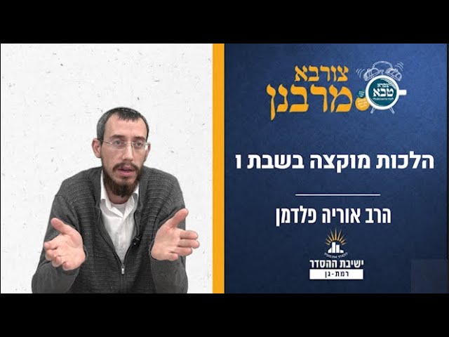 הלכות מוקצה בשבת ו | צורבא מרבנן - קעח | הרב אוריה פלדמן