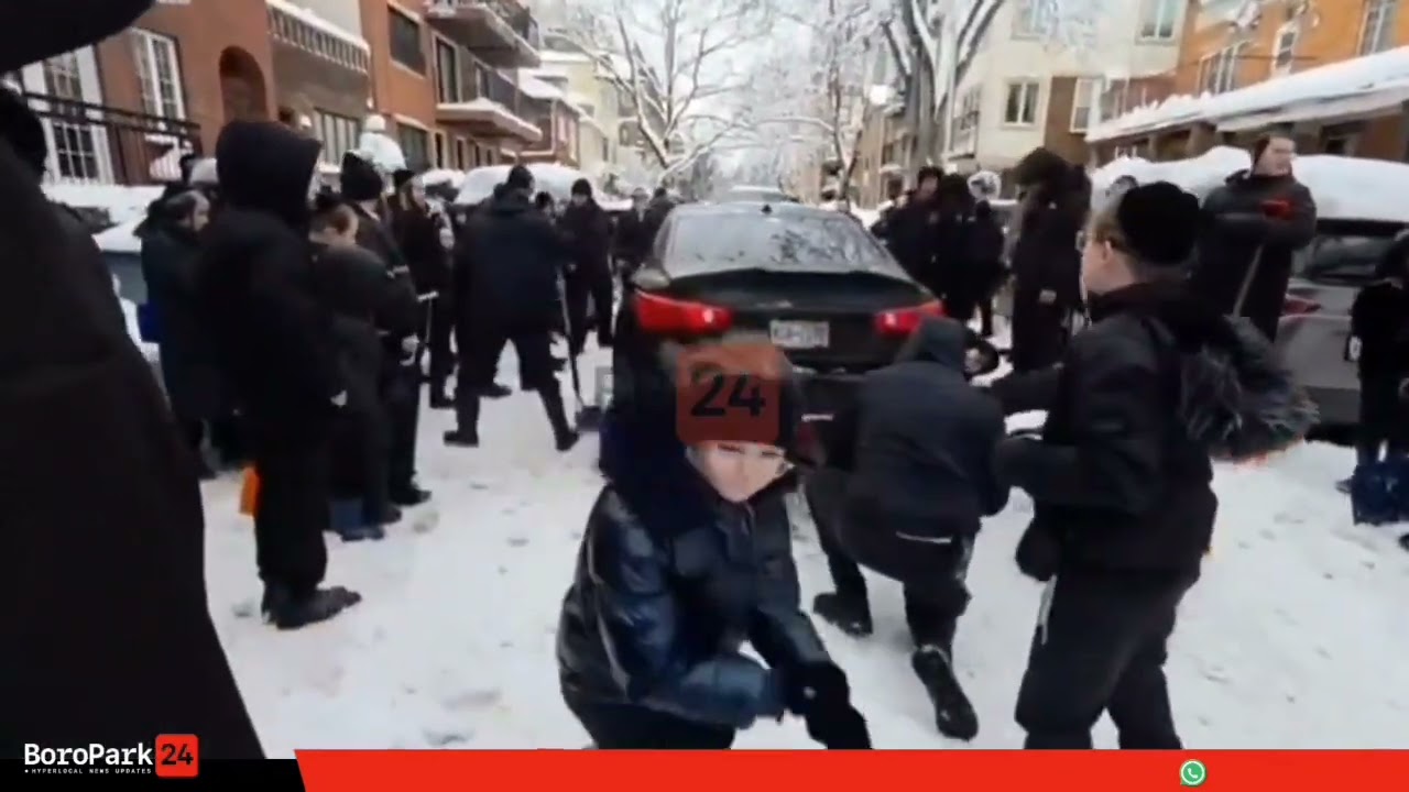 Shomrim and Chaveirim freed a vehicle stuck in snow for over two hours at 45th St and 15th Ave.