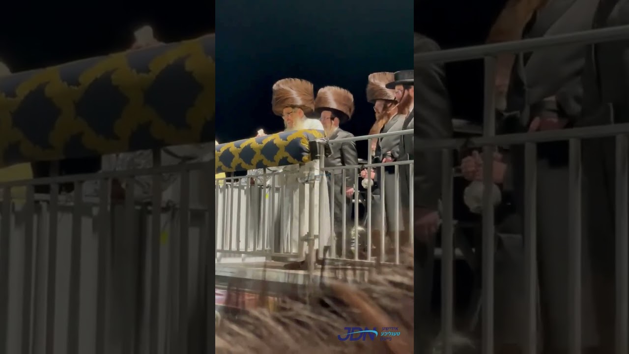 האדמו"ר מסאטמאר ביים הדלקה אין אתרא קדישא מירון