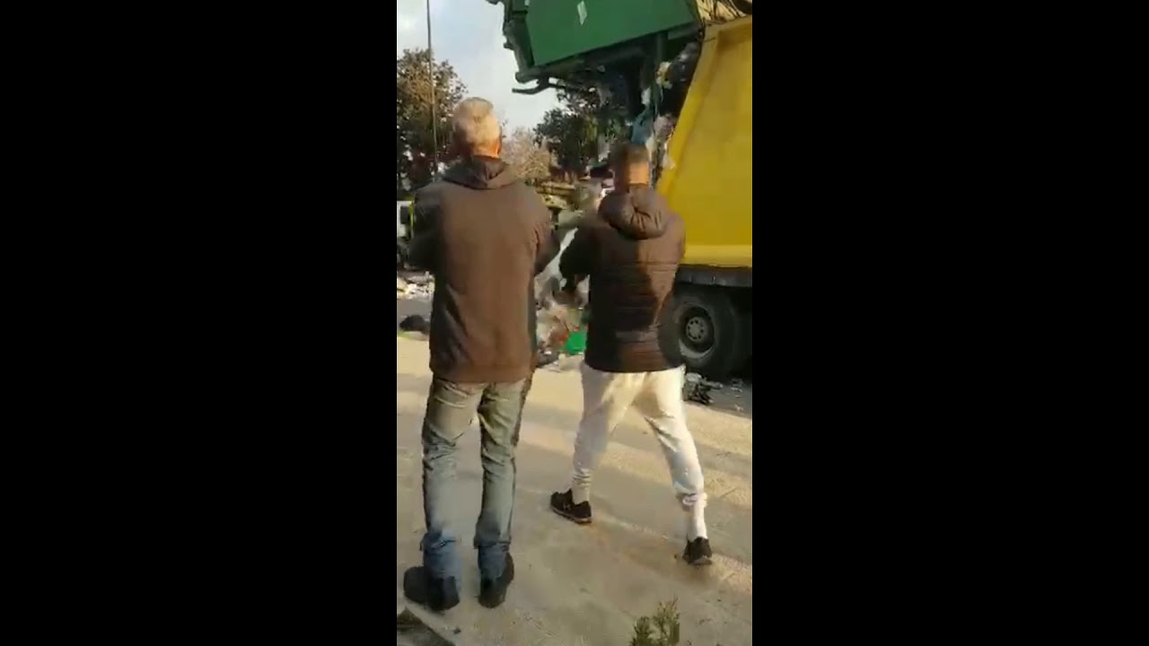 Israel Garbage Trucks Dump Trash In Protest