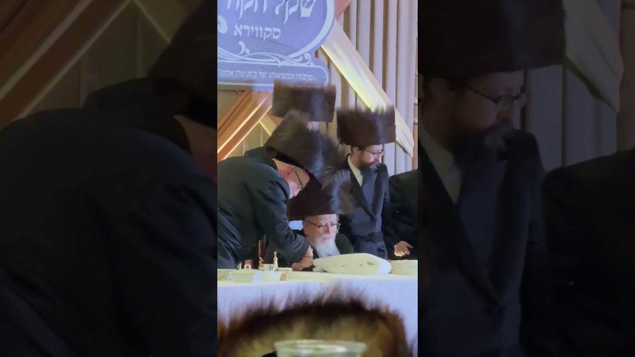 skver Rebbe at shekel hakodesh event