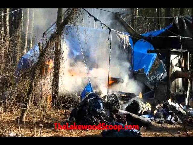 Fire Consumes tent at Tent City in Lakewood
