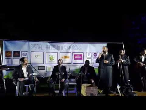 Meilich Singer and Mezamrim choir at the Thank You Hashem Event