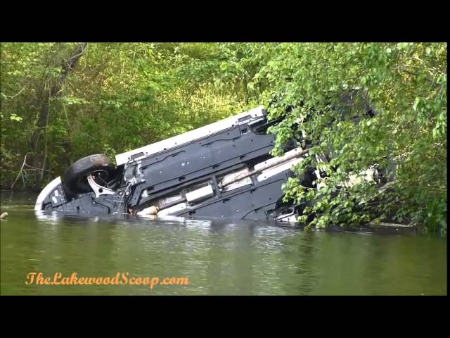 Car Submerged in Lakewood Lake