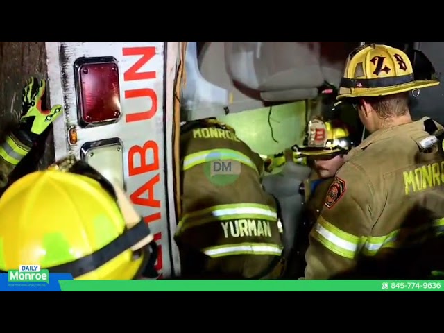 Monroe Fire Department and Monroe EMS Conduct Rescue Drill