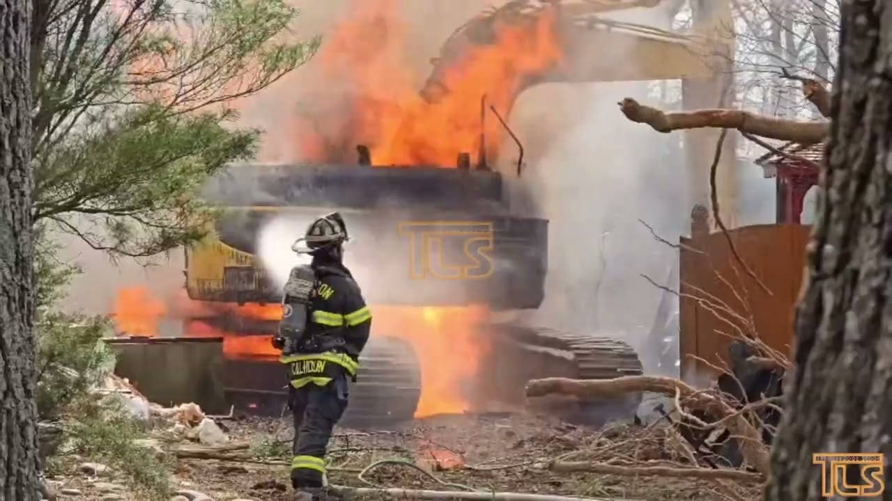 Excavator fire in Jackson Township