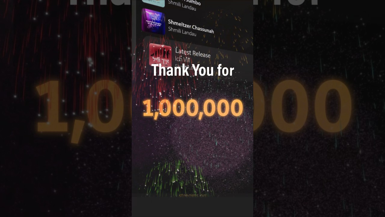 Thank you to all 24six listeners for 1 MILLION streams! 🎉🎧 #shmililandau #music #milestone #grateful