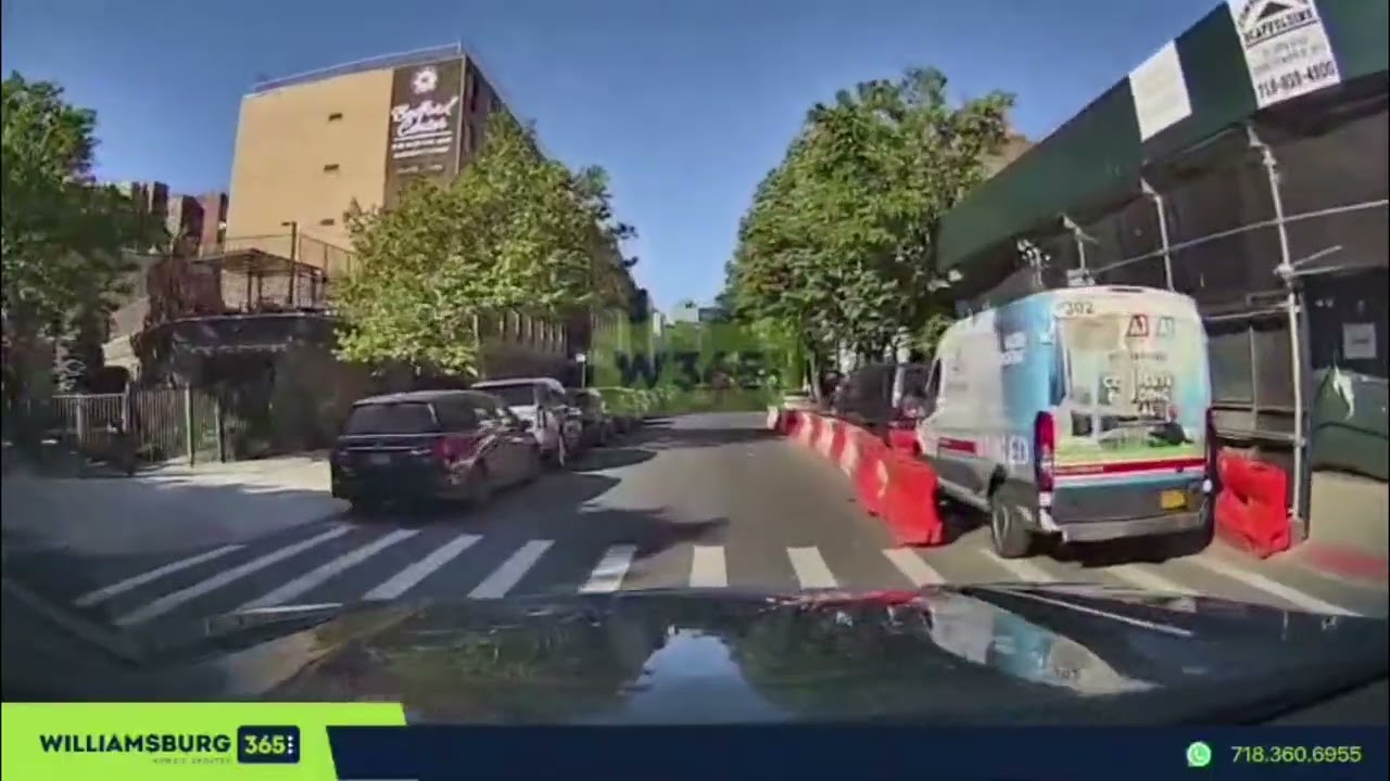 Dashcam captured children crossing against signal on Heyward St without checking traffic.