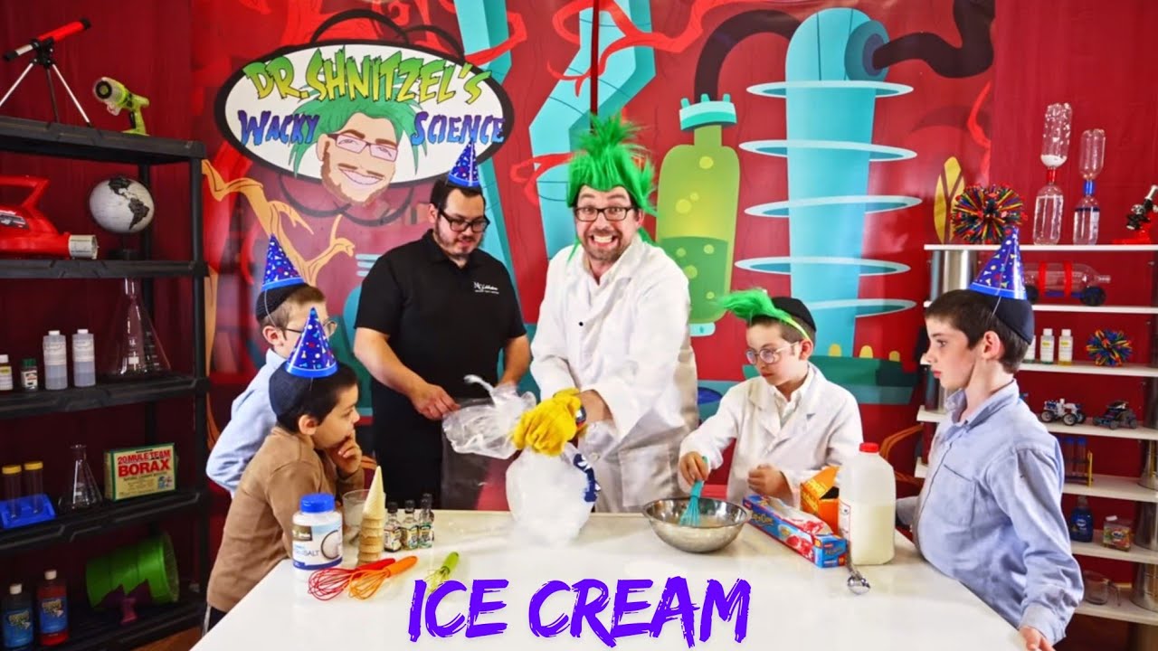Science Experiments for kids Ice Cream with Dr. Shnitzel's Wacky Science